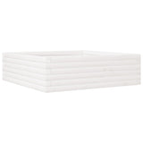 Vidaxl plantenbak 80x80x23 cm massief grenenhout wit