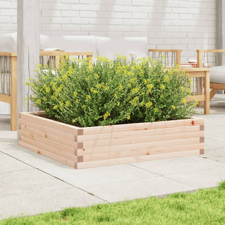 Vidaxl plantenbak 90x90x23 cm massief grenenhout