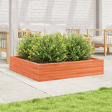 Vidaxl plantenbak 110x110x23 cm massief grenenhout wasbruin