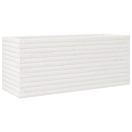 Vidaxl plantenbak 110x40x45,5 cm massief grenenhout wit