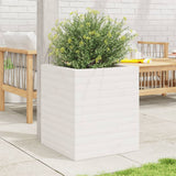 Vidaxl plantenbak 40x40x46 cm massief grenenhout wit