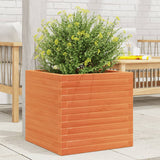 Vidaxl plantenbak 50x50x46 cm massief grenenhout wasbruin
