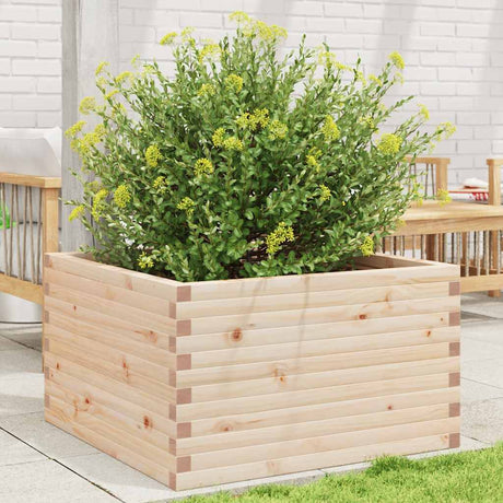 Vidaxl plantenbak 80x80x46 cm massief grenenhout