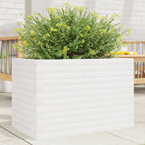 VidaXL Plantenbak 70x40x46 cm massief grenenhout wit