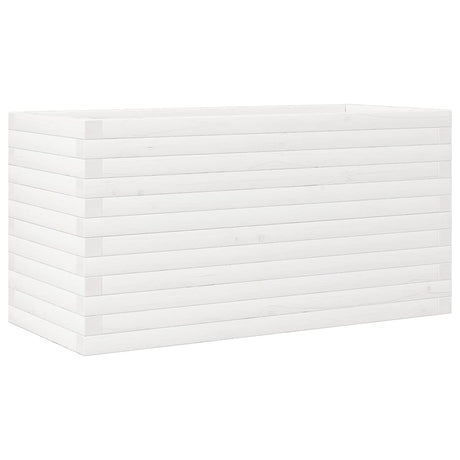 Vidaxl plantenbak 90x40x46 cm massief grenenhout wit