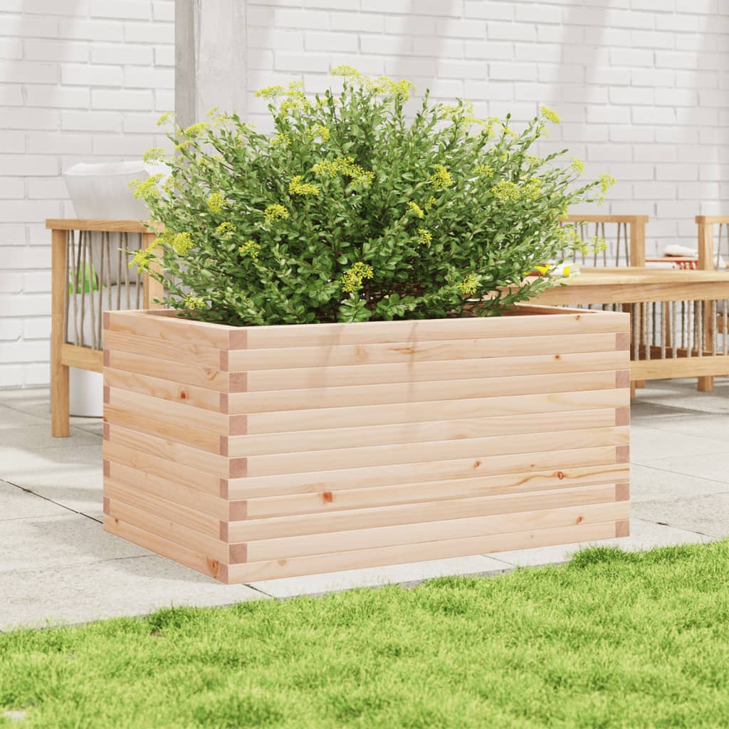 Vidaxl plantenbak 90x60x46 cm massief grenenhout