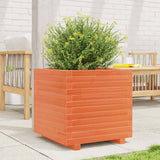 Vidaxl plantenbak 50x50x49,5 cm massief grenenhout wasbruin