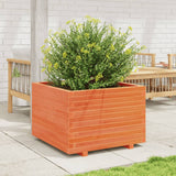 Vidaxl plantenbak 70x70x49,5 cm massief grenenhout wasbruin