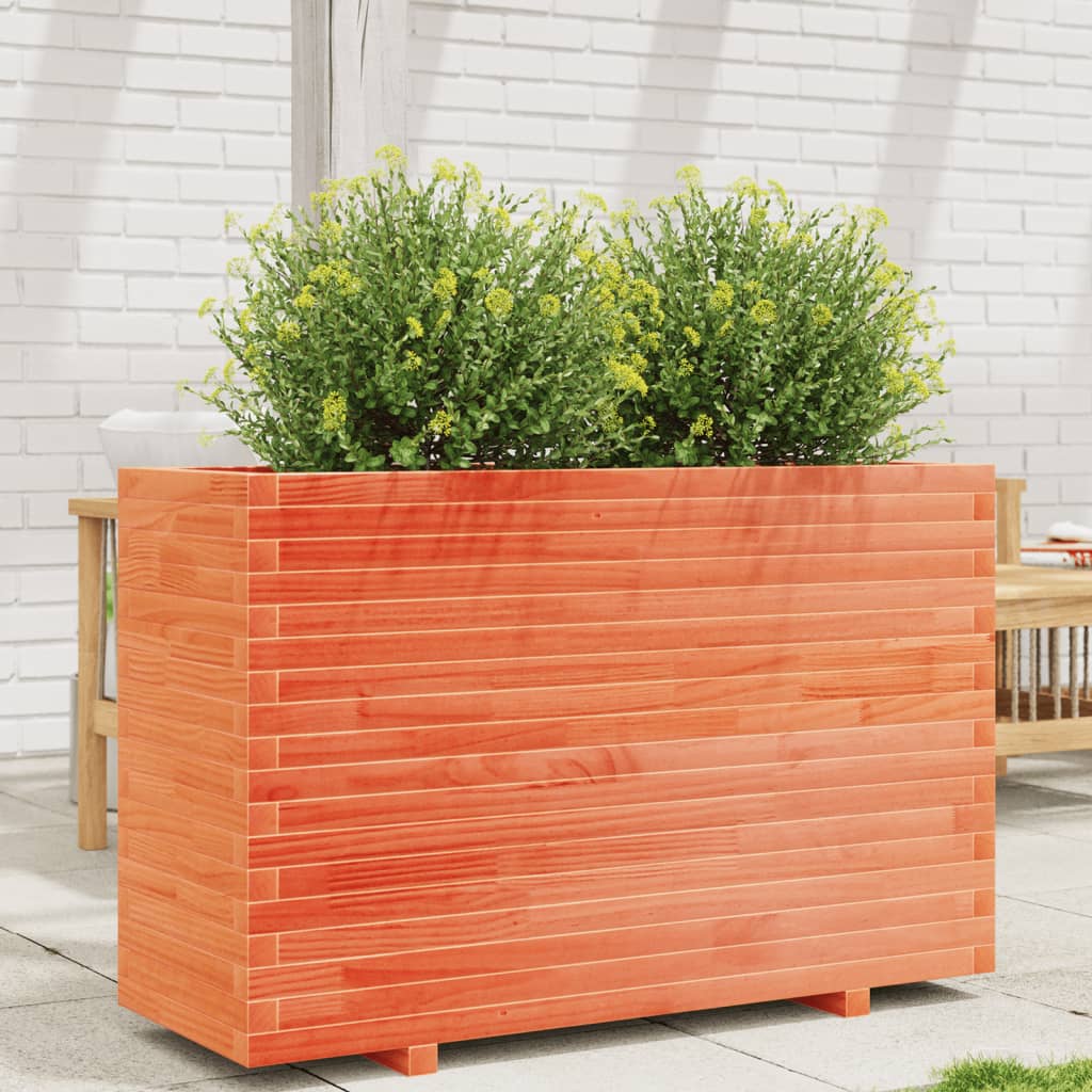 VidaXL Plantenbak 110x40x72,5 cm massief grenenhout wasbruin