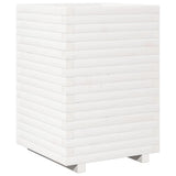 Vidaxl plantenbak 50x50x72 cm massief grenenhout wit