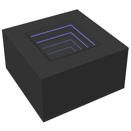 Vidaxl salontafel met led 60x60x40 cm bewerkt hout zwart
