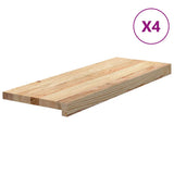 Vidaxl traptreden 4 st 70x25x2 cm onbehandeld massief eikenhout