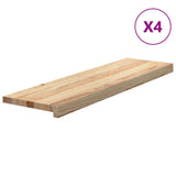 Vidaxl traptreden 4 st 90x30x2 cm onbehandeld massief eikenhout