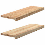 Vidaxl traptreden 2 st 80x25x2 cm onbehandeld massief eikenhout