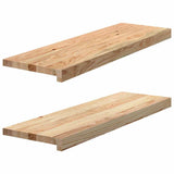 Vidaxl traptreden 2 st 80x30x2 cm onbehandeld massief eikenhout