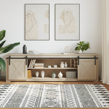 Vidaxl ophangset voor schuifdeur 213 cm koolstofstaal