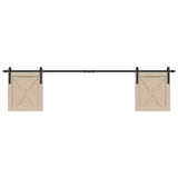 Vidaxl ophangset voor schuifdeur 213 cm koolstofstaal