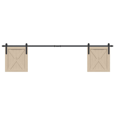 Vidaxl ophangset voor schuifdeur 213 cm koolstofstaal