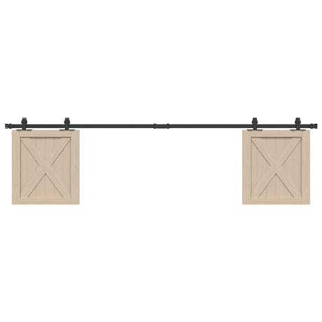 Vidaxl ophangset voor schuifdeur 200 cm koolstofstaal