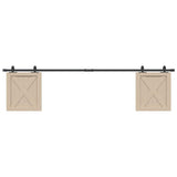 Vidaxl ophangset voor schuifdeur 213 cm koolstofstaal