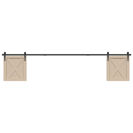Vidaxl ophangset voor schuifdeur 244 cm koolstofstaal