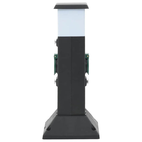 Vidaxl tuinstopcontact met lamp en grondpin 2-wegs 16x16x39,5 cm