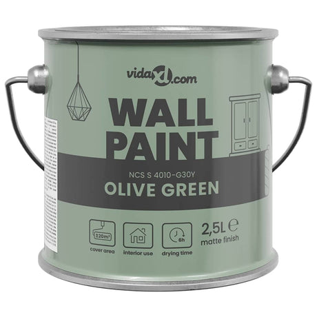 Vidaxl muurverf groen 2,5 l wandprint
