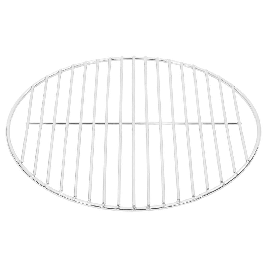 VidaXL Barbecuerooster rond Ø34,5 cm 304 roestvrij staal