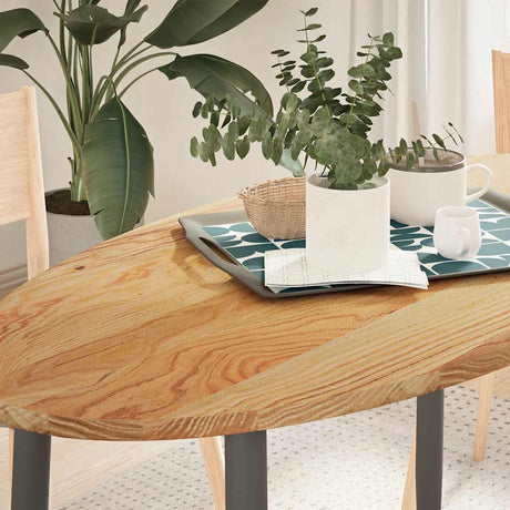 Vidaxl tafelblad 120x60x2 cm ovaal massief eikenhout lichtbruin