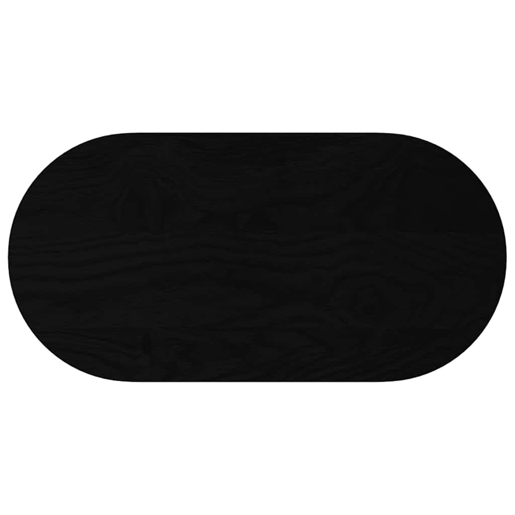Vidaxl tafelblad 80x40x4 cm ovaal massief eikenhout donkerbruin