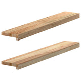 Vidaxl vensterbanken 2 st onbehandeld 90x15x2 cm massief eikenhout