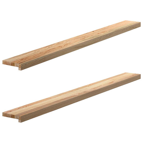 Vidaxl vensterbanken 2 st onbehandeld 160x15x2 cm massief eikenhout