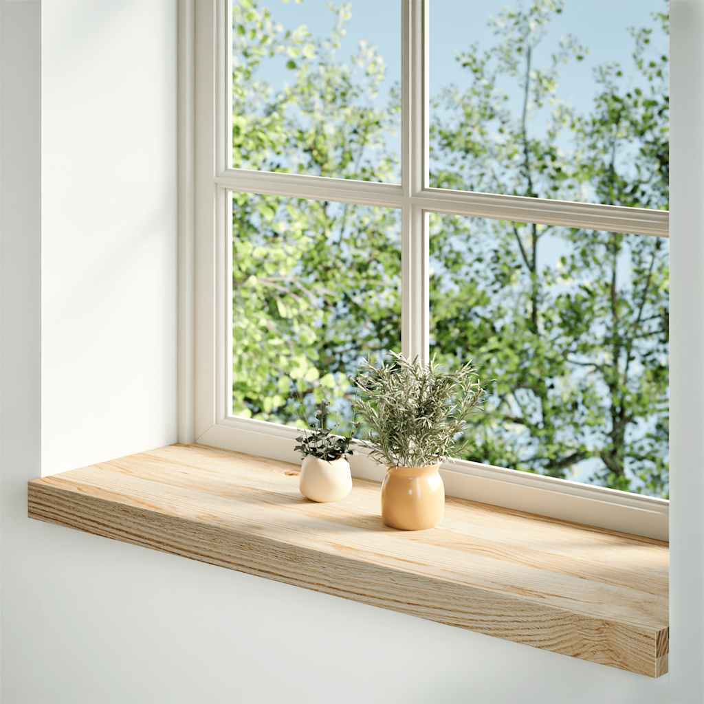 Vidaxl vensterbanken 2 st onbehandeld 70x25x2 cm massief eikenhout