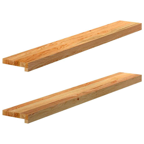 Vidaxl vensterbanken 2 st 110x15x2 cm massief eikenhout lichtbruin