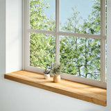 Vidaxl vensterbanken 2 st 100x25x2 cm massief eikenhout lichtbruin