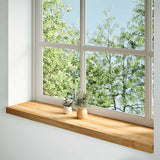 Vidaxl vensterbanken 2 st 100x30x2 cm massief eikenhout lichtbruin