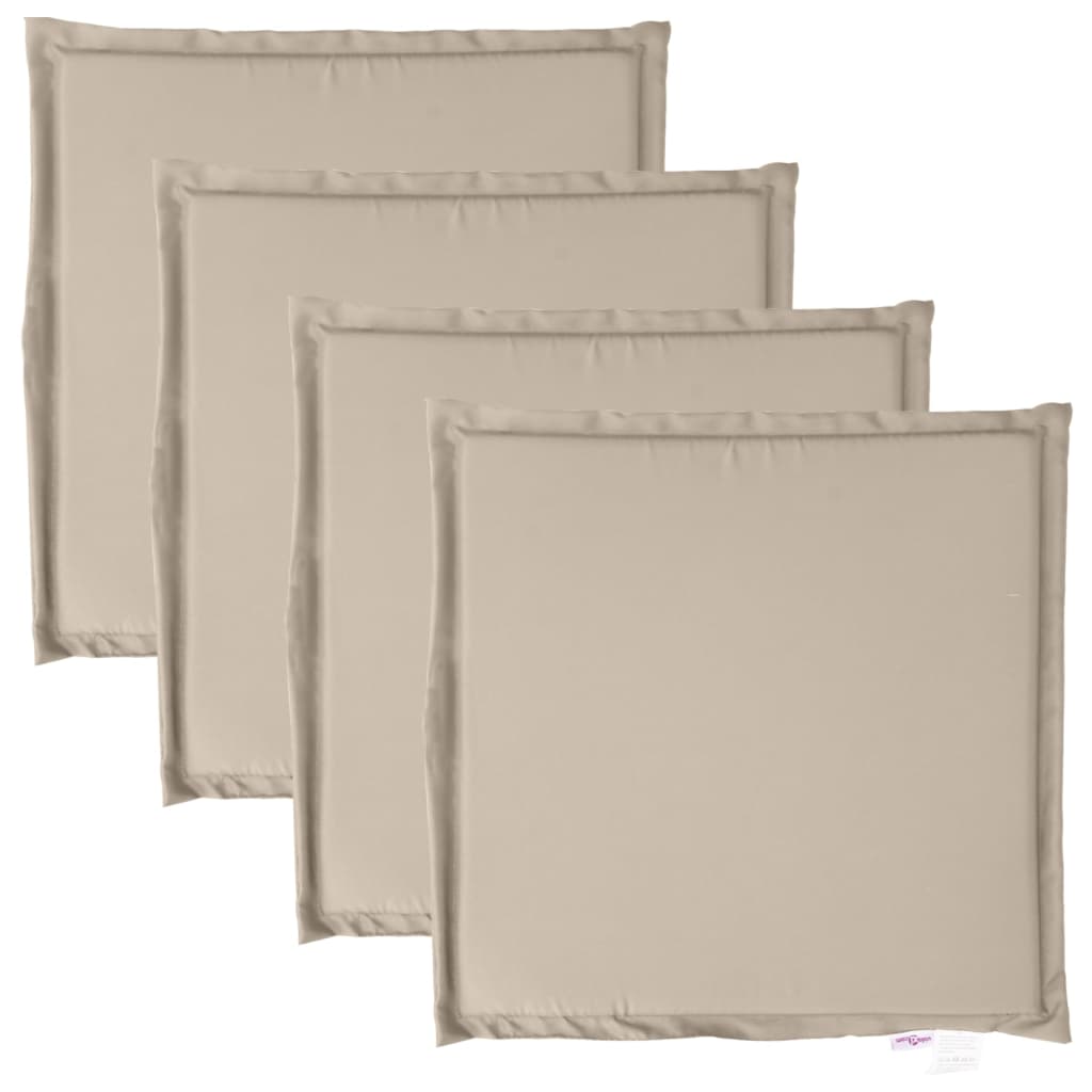 VidaXL Tuinzitkussens 4 st vierkant 45x45x2 cm taupe