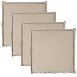 VidaXL Tuinzitkussens 4 st vierkant 45x45x2 cm taupe