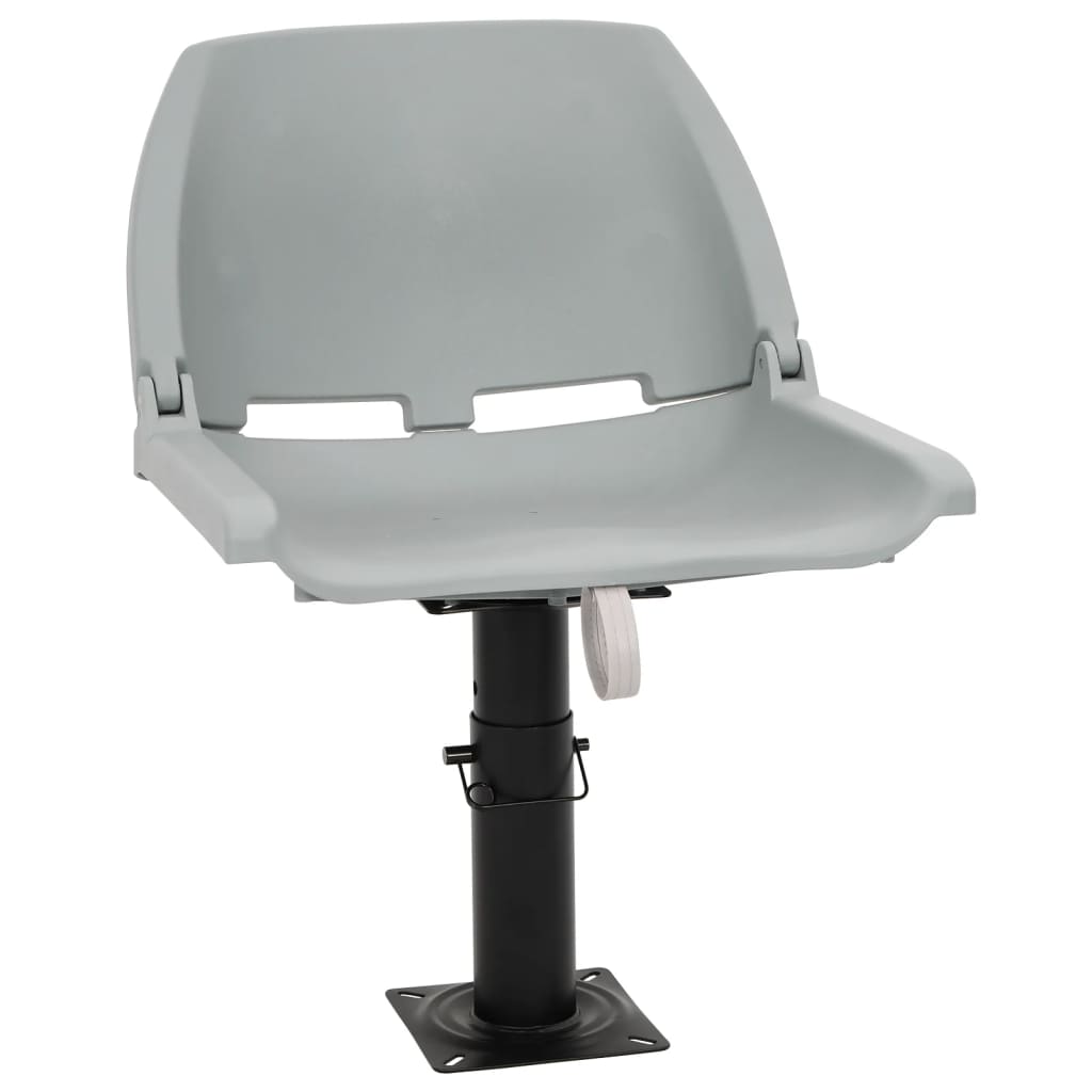 Vidaxl 2-delige bootstoelenset inklapbaar 48x51x41 cm grijs