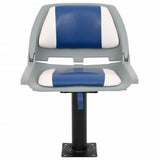 Vidaxl 4-delige bootstoelenset inklapbaar 48x51x41 cm blauw en wit