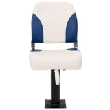 Vidaxl bootstoel 1 set inklapbaar 41x36x48 cm blauw en wit