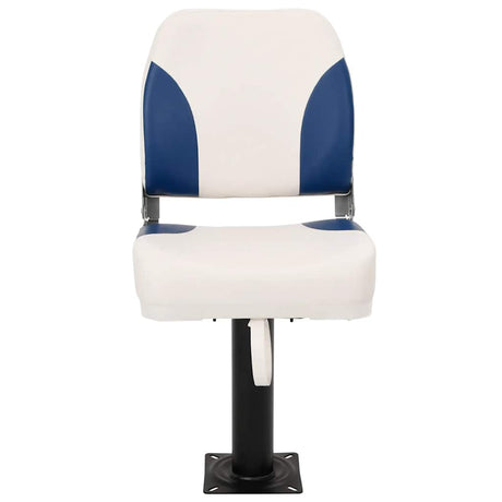Vidaxl bootstoel 1 set inklapbaar 41x36x48 cm blauw en wit