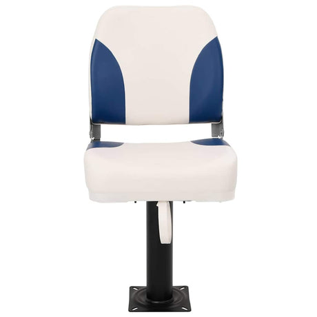 Vidaxl bootstoel 2 set inklapbaar 41x36x48 cm blauw en wit