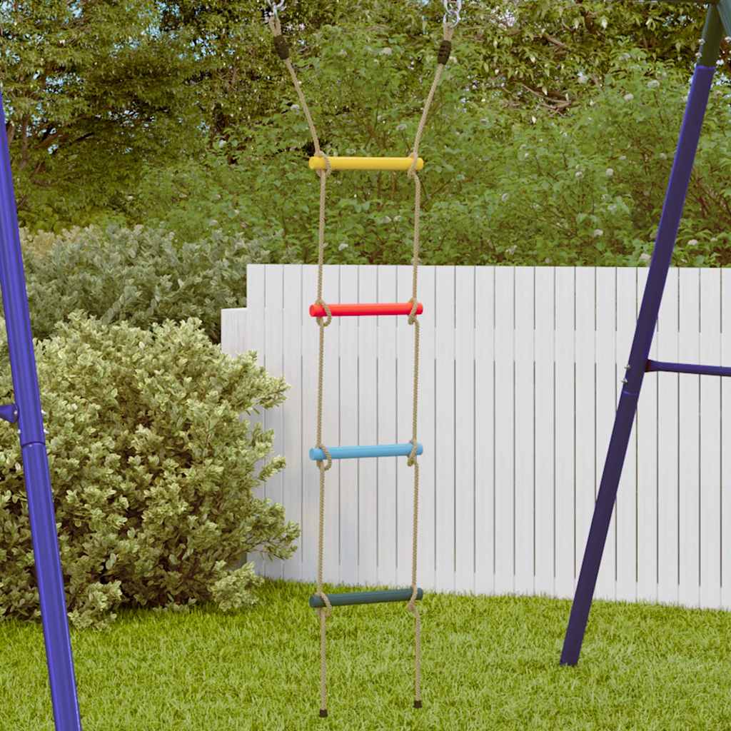 Vidaxl touwladder voor kinderen met 4 sporten meerkleurig