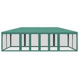 Vidaxl partytent met 12 mesh zijwanden 8x4 m hdpe groen