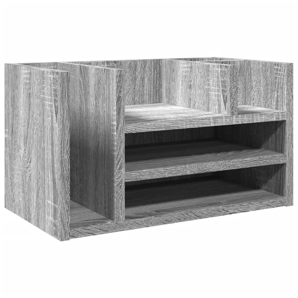 VidaXL Bureau organiser 44,5x24x25 cm bewerkt hout grijs sonoma eiken