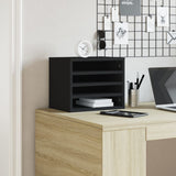 Vidaxl bureau organiser 36x26x29,5 cm bewerkt hout zwart
