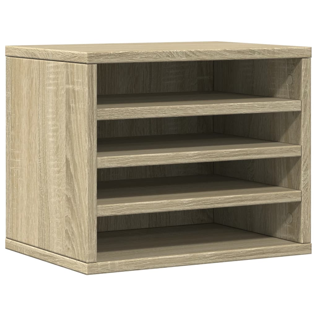 VidaXL Bureau organiser 36x26x29,5 cm bewerkt hout sonoma eikenkleurig