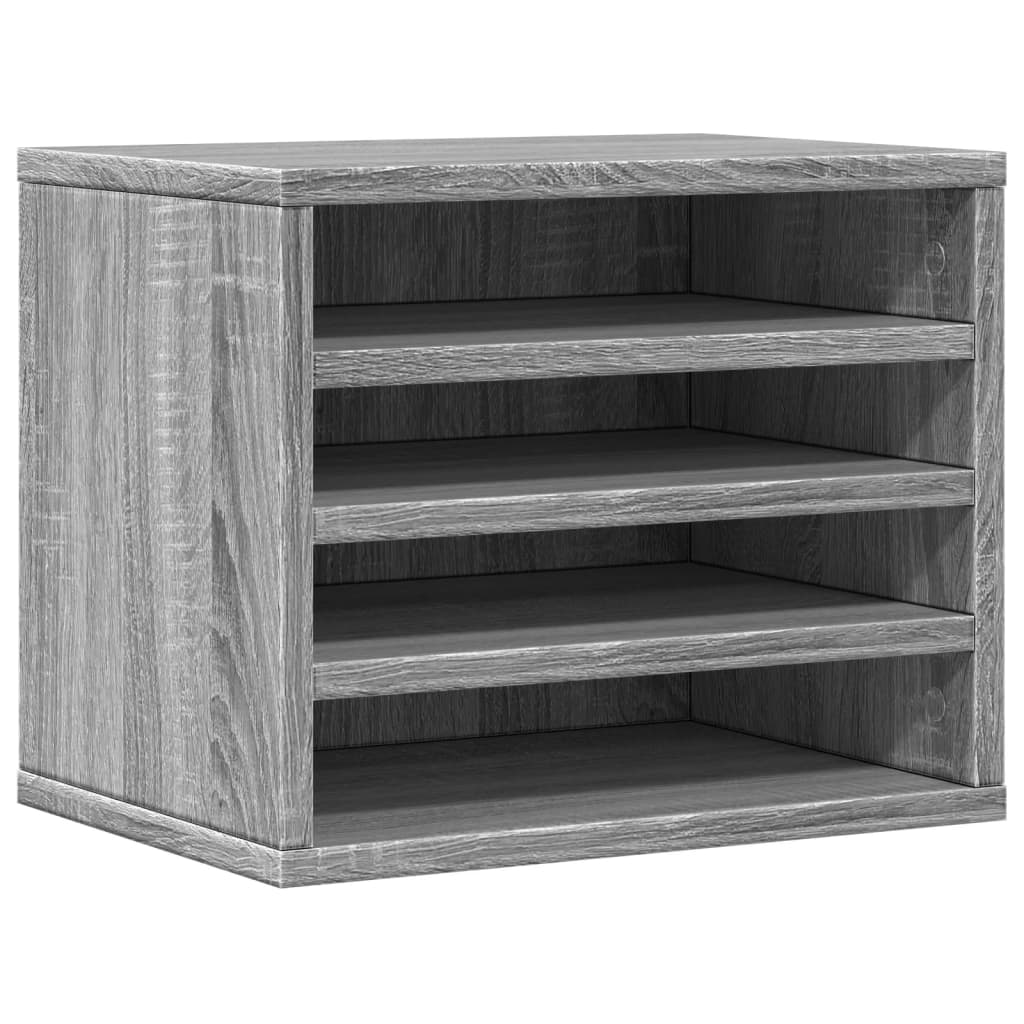 VidaXL Bureau organiser 36x26x29,5 cm bewerkt hout grijs sonoma eiken