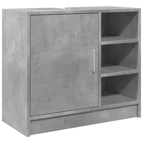 Vidaxl wastafelkast 63x29x55 cm bewerkt hout betongrijs